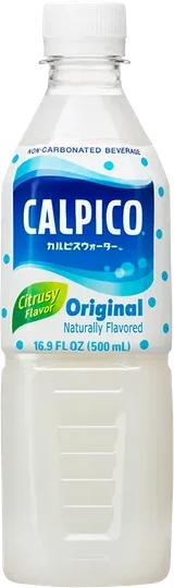 A bottle of Calpico